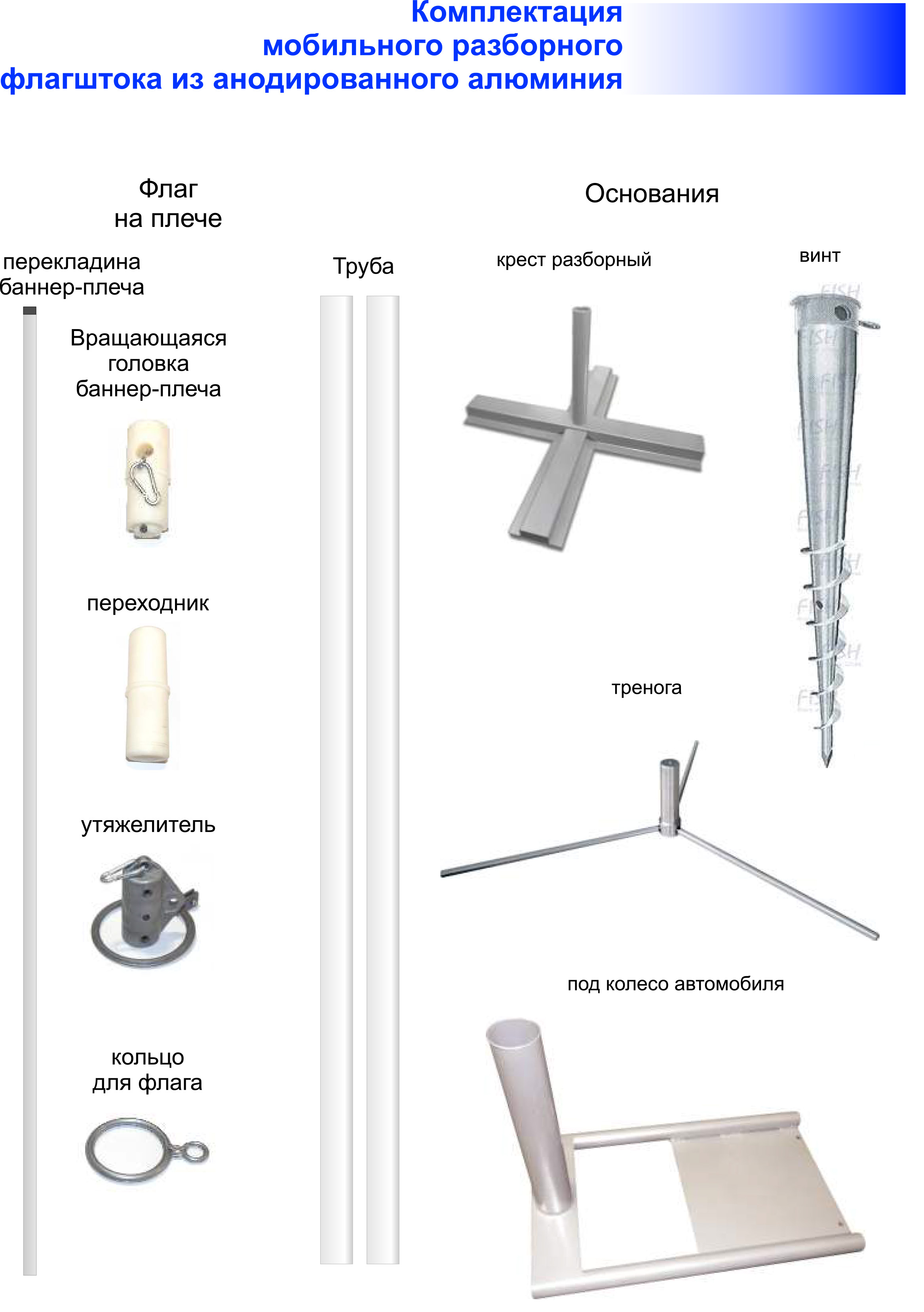 Комплектующие для флагштоков